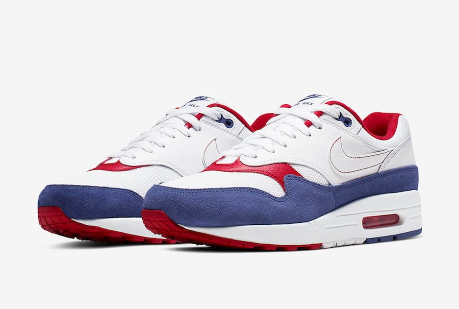 nike air max white red and blue