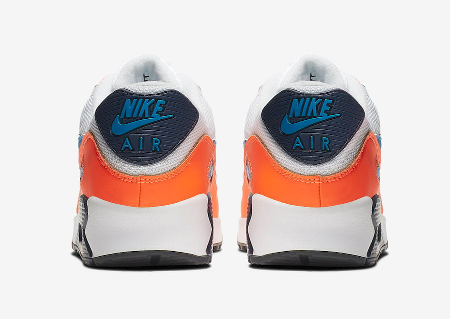 Nike Air Max 90 Total Orange Photo Blue AJ1285-104 Release Info