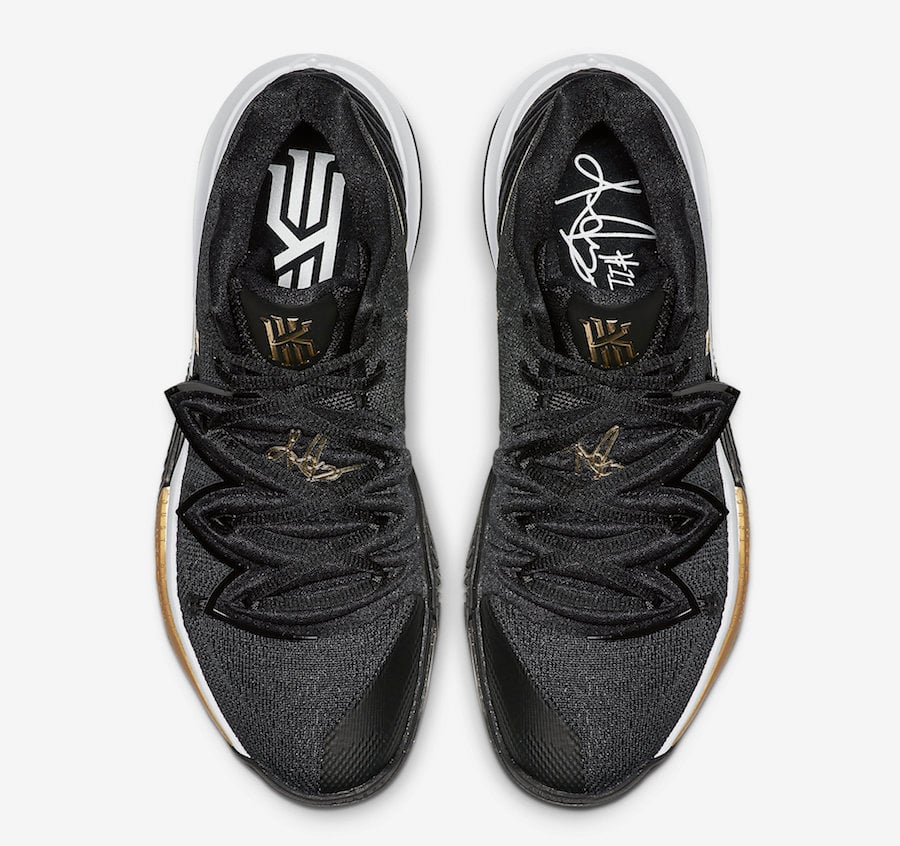 Nike Kyrie 5 Black Metallic Gold Release Info AO2918-007