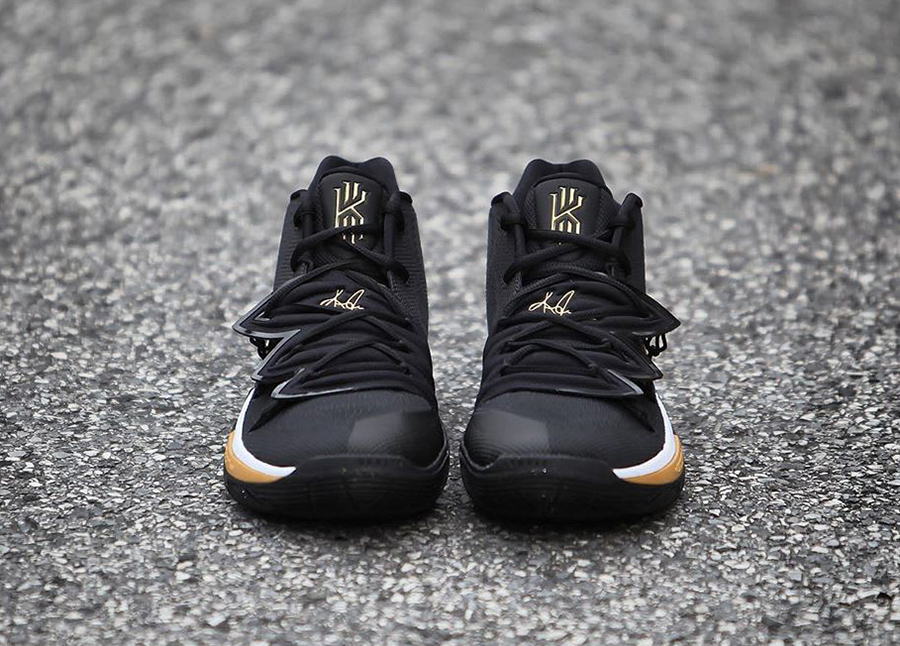 gold and black kyrie 5