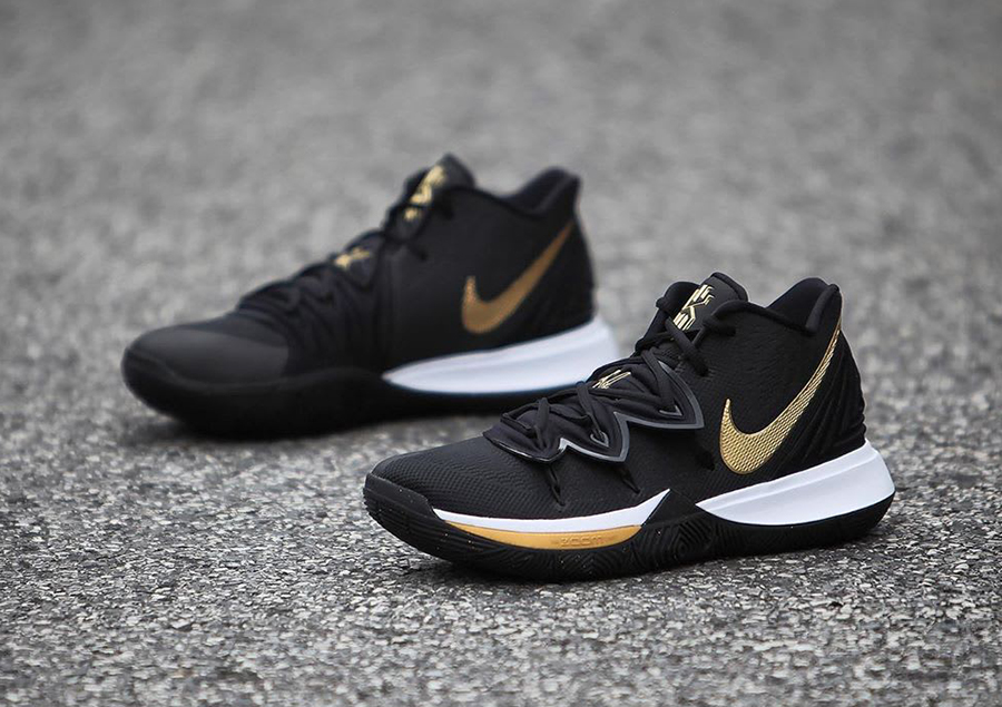 Nike Kyrie 5 Black Metallic Gold White AO2918-007 Release Info