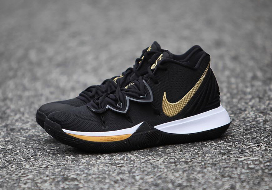 Nike Kyrie 5 Black Metallic Gold White AO2918-007 Release Info