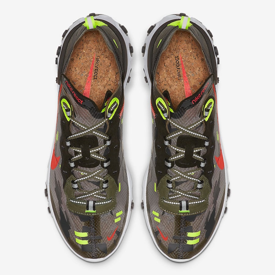 Nike React Element 87 Medium Olive Volt Crimson CJ4988-200 Release Info