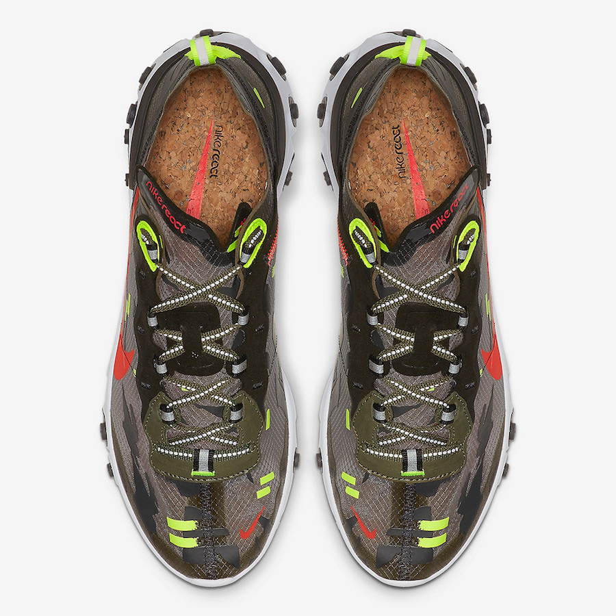 Nike React Element 87 Medium Olive Volt Crimson CJ4988-200 Release Info