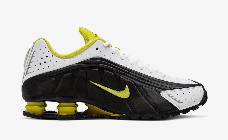 Nike Shox R4 Black Dynamic Yellow 104265-048 Release Info