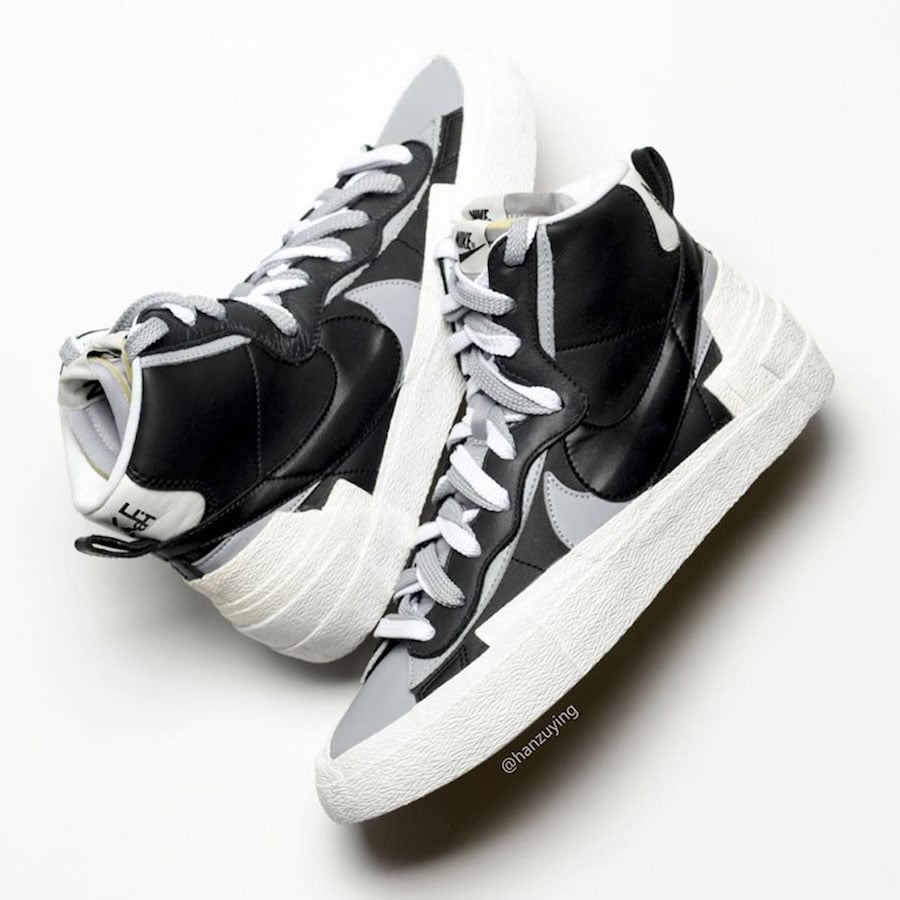 Sacai Nike Blazer Mid Black Grey White 