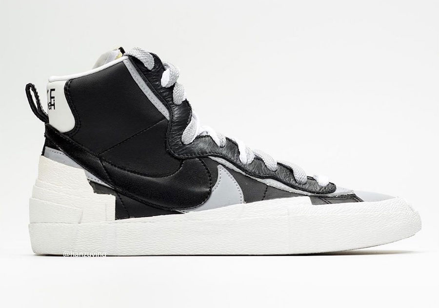 Sacai Nike Blazer Mid Black Grey White BV0062-002 Release Info