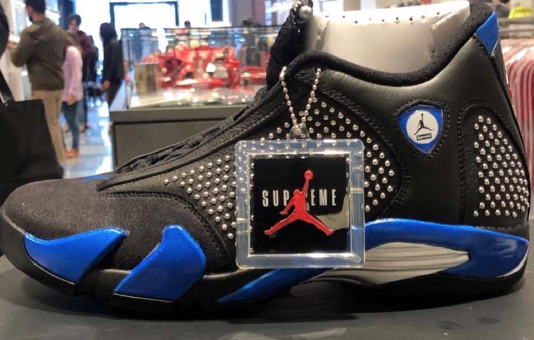 Supreme Air Jordan 14 Black Blue Release Info