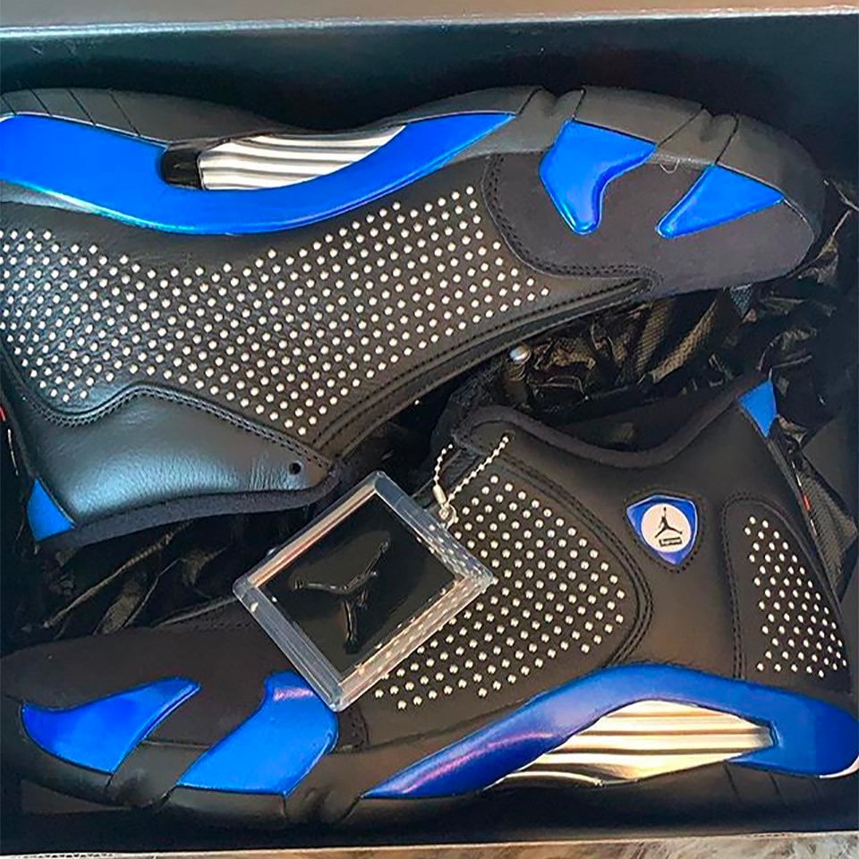 Supreme Air Jordan 14 Black Varsity Royal BV7630-106