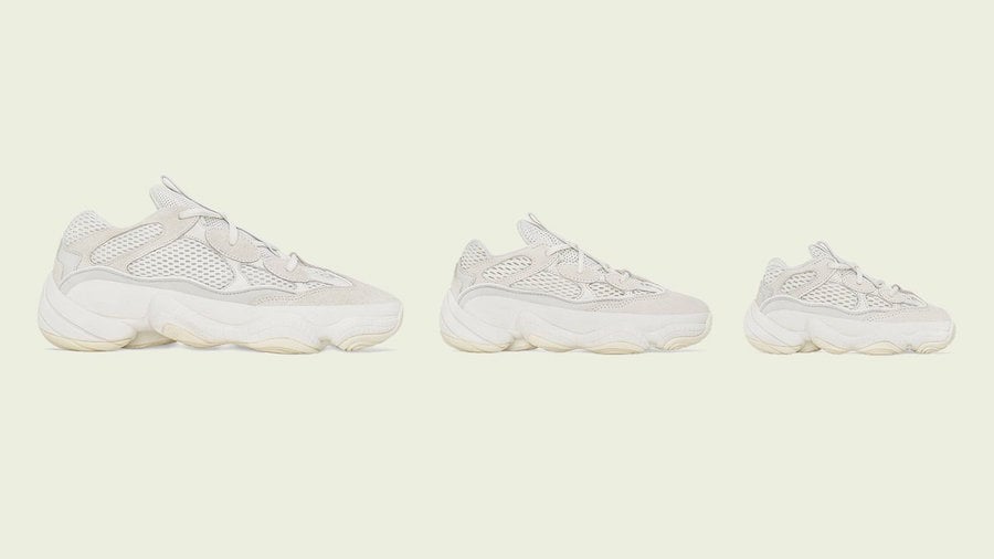 adidas Yeezy 500 Bone White Family Sizing Release Info