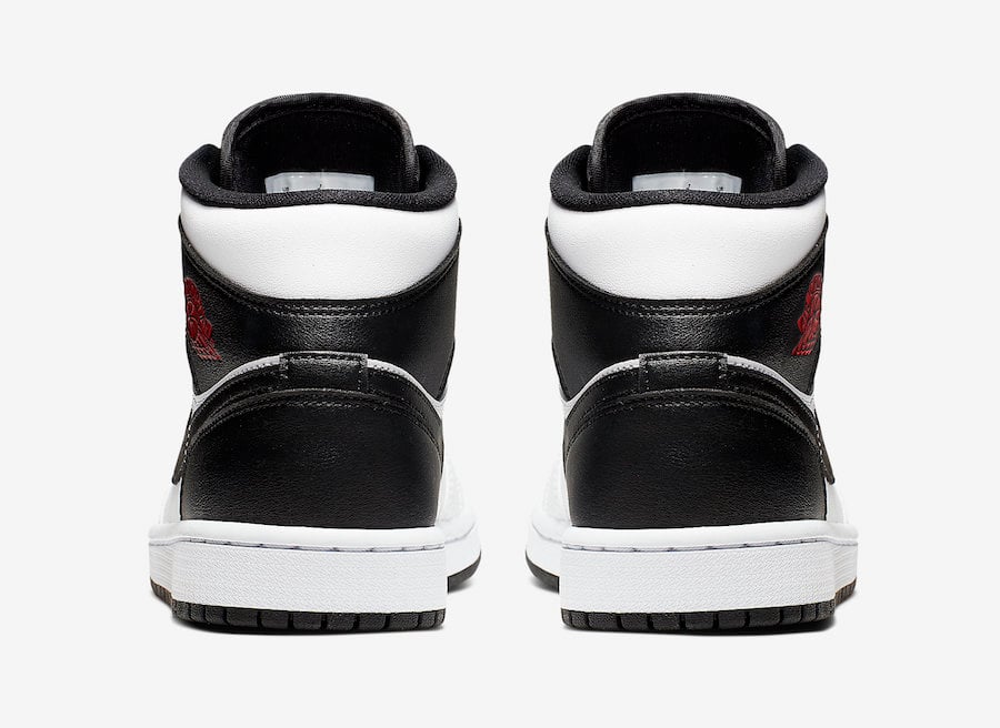 Air Jordan 1 Mid White Black Red BQ6472-101 Release Info