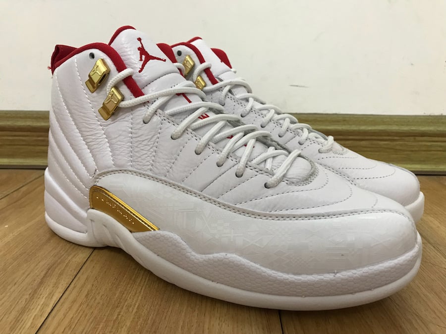 Air Jordan 12 FIBA White Red Gold 