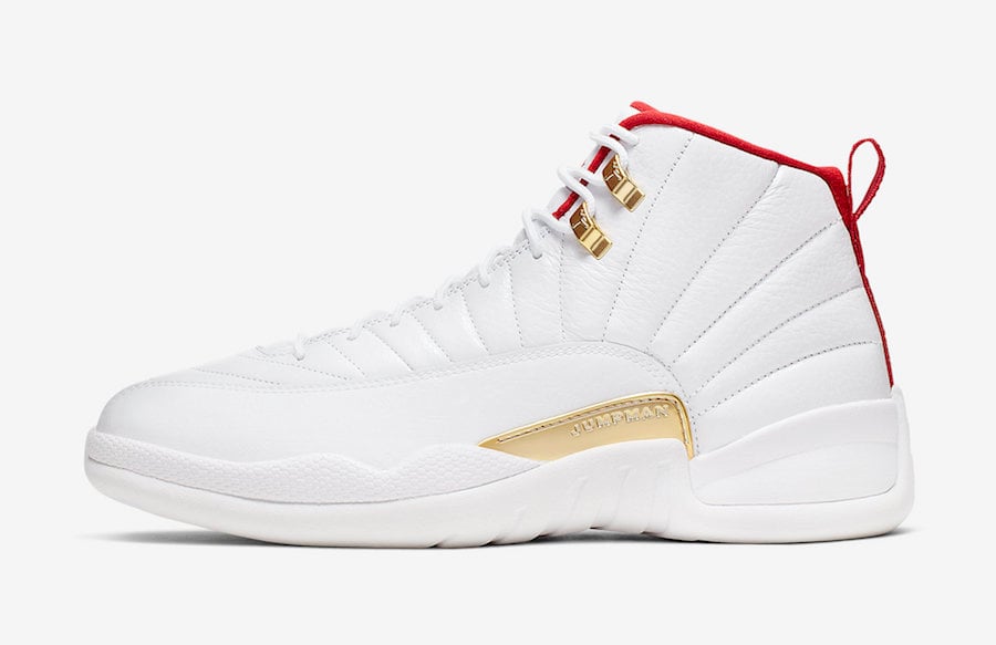 jordan 12s red white and gold
