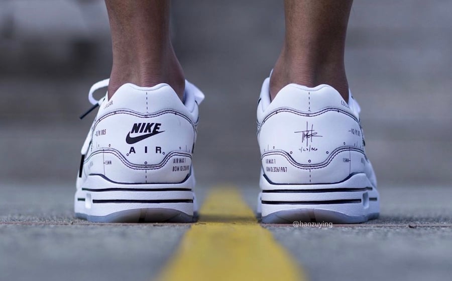 air max 1 schematic white