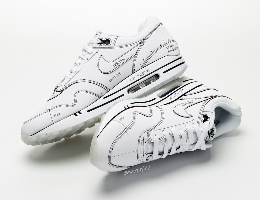 Nike Air Max 1 Tinker Schematic CJ4286-100 Release Date Info