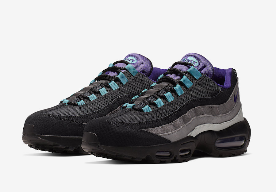 Nike Air Max 95 Black Grape Black Court Purple Teal Nebula AO2450-002 Release Date Info