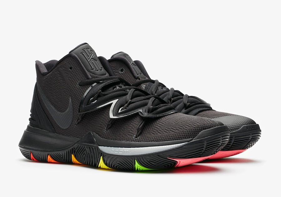 black and rainbow nike shoes