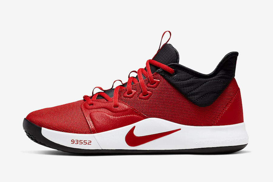 Nike PG 3 University Red AO2607-600 Release Date Info