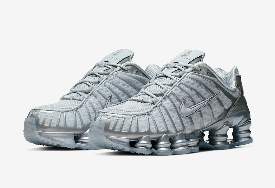 Nike Shox TL in Pure Platinum and Chrome