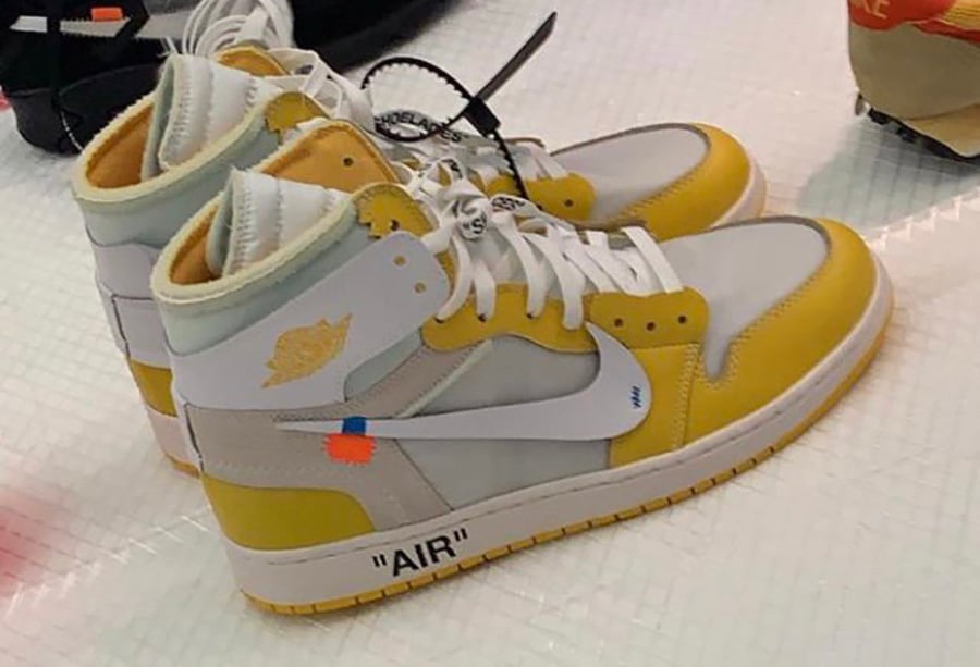 nike air jordan off white yellow