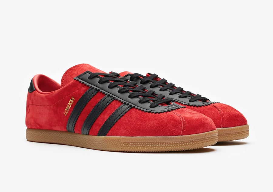 adidas london trainers red black