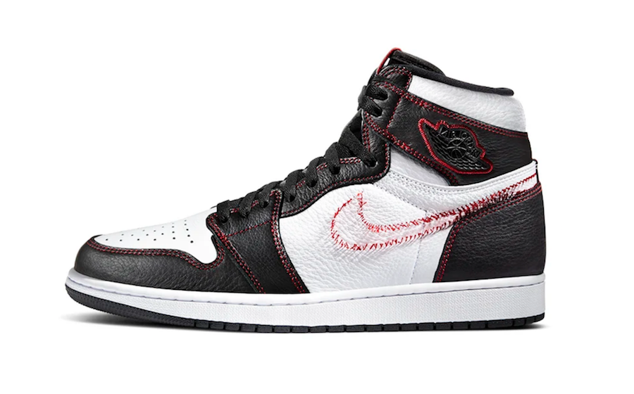 jordan 1 defiant white black gym red