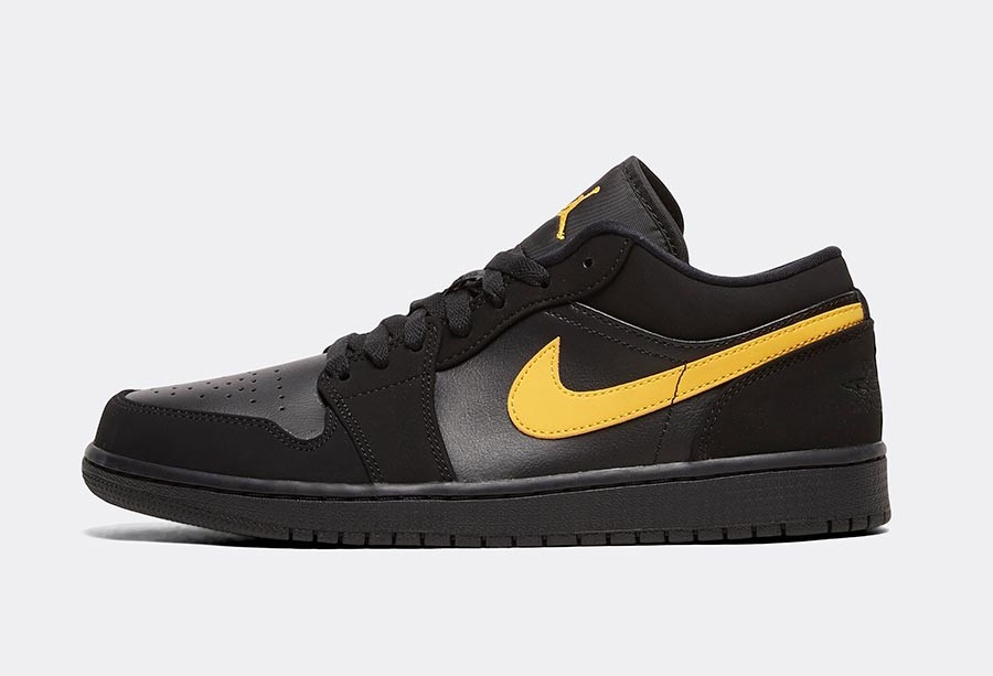 air jordan 1 low black yellow