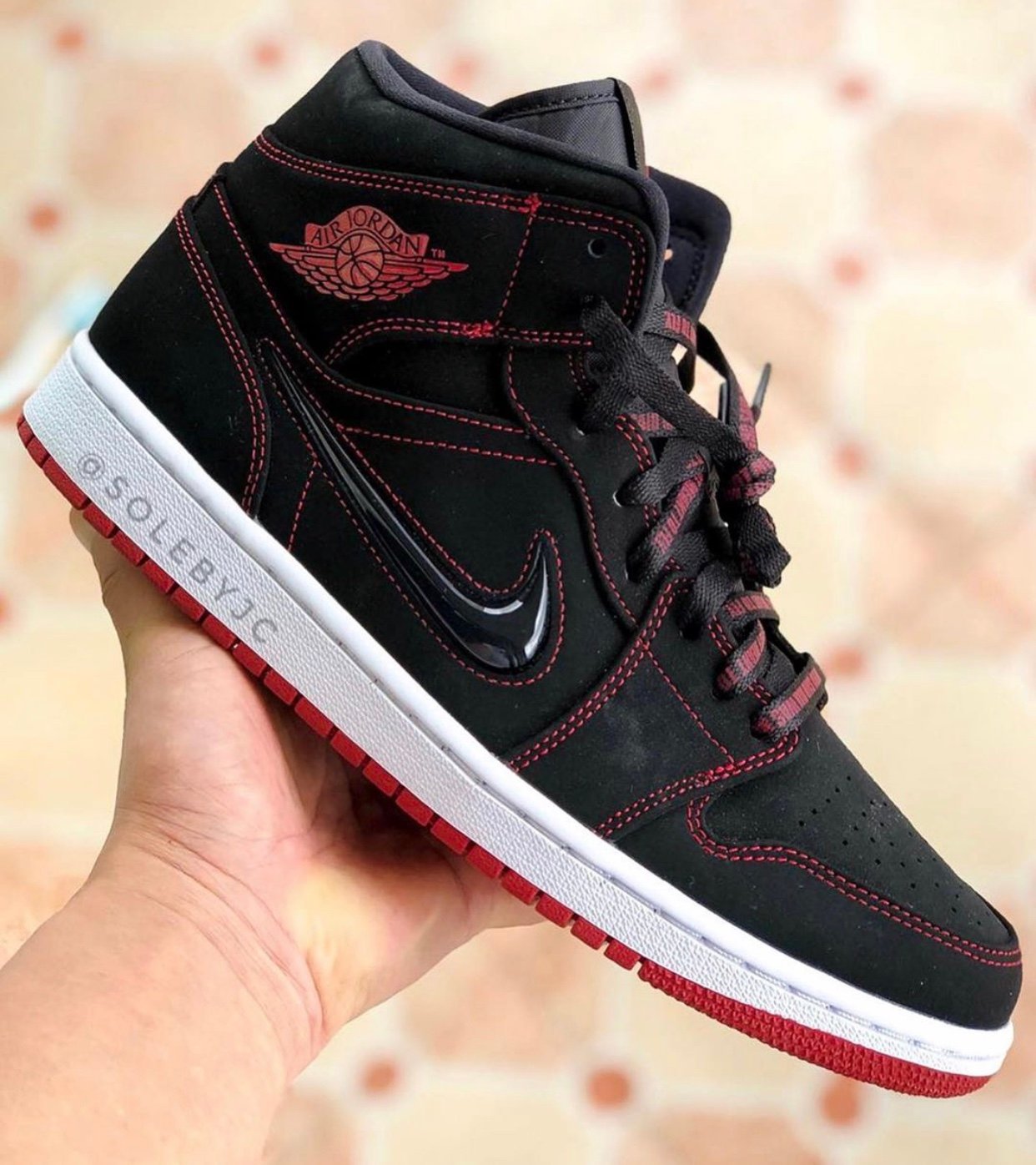 jordan 1 fearless red and black