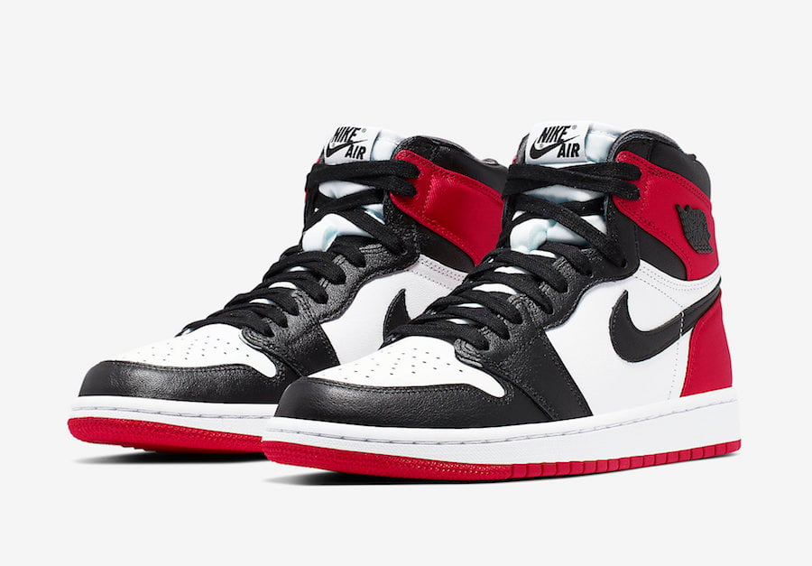 Air Jordan 1 Satin Black Toe Women's 