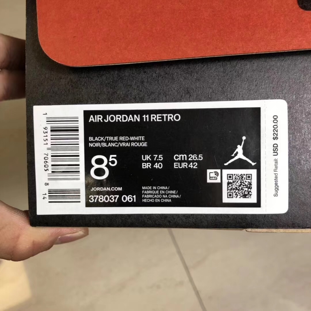Air Jordan 11 Bred 378037-061 OG Box 2019