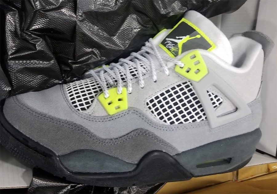 gray and green jordan 4