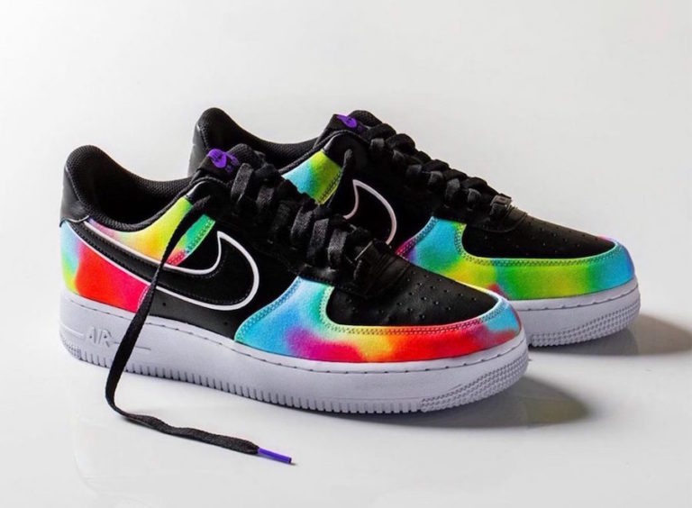 nike air force 1 black tie dye