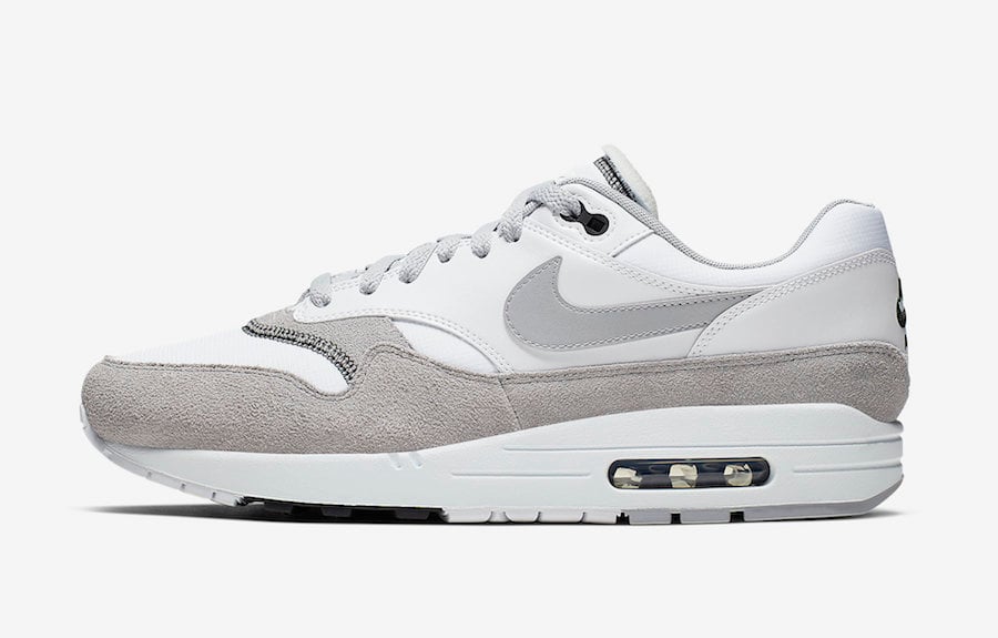 air max 1 white wolf grey black