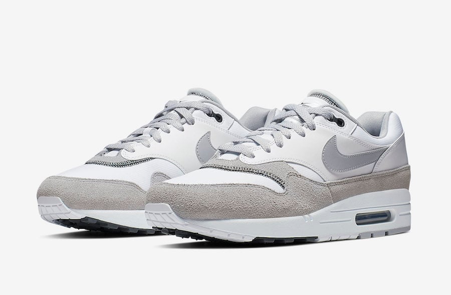 air max 1 white and grey