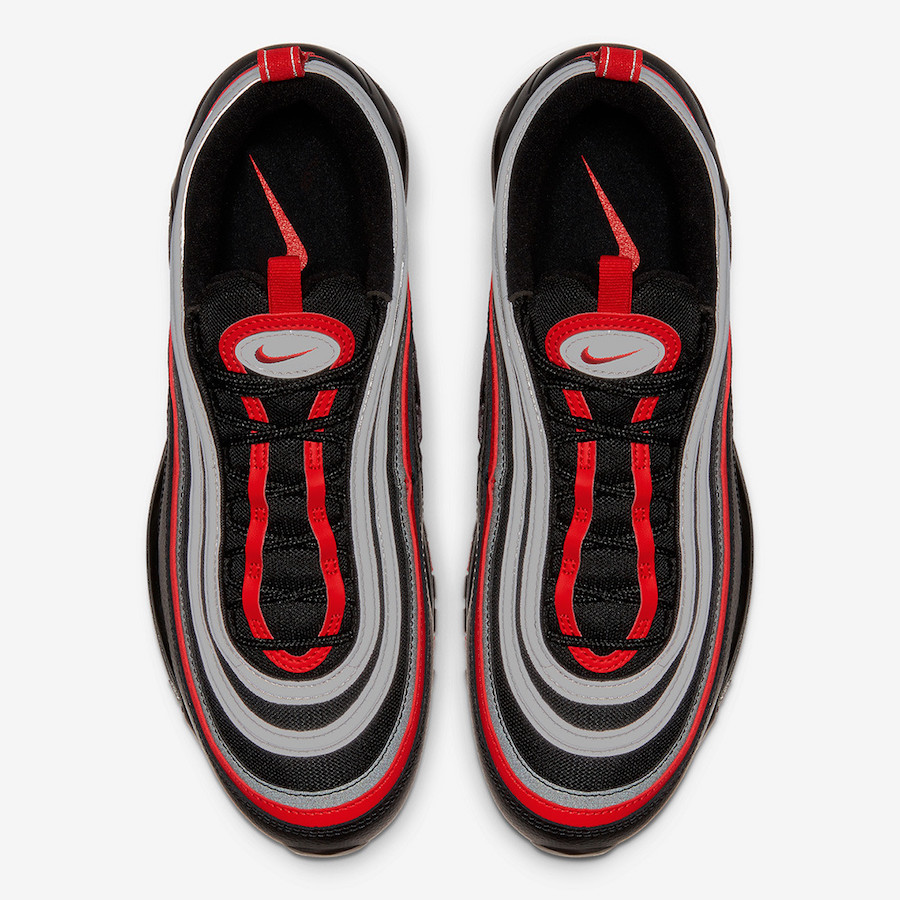 black red silver air max 97