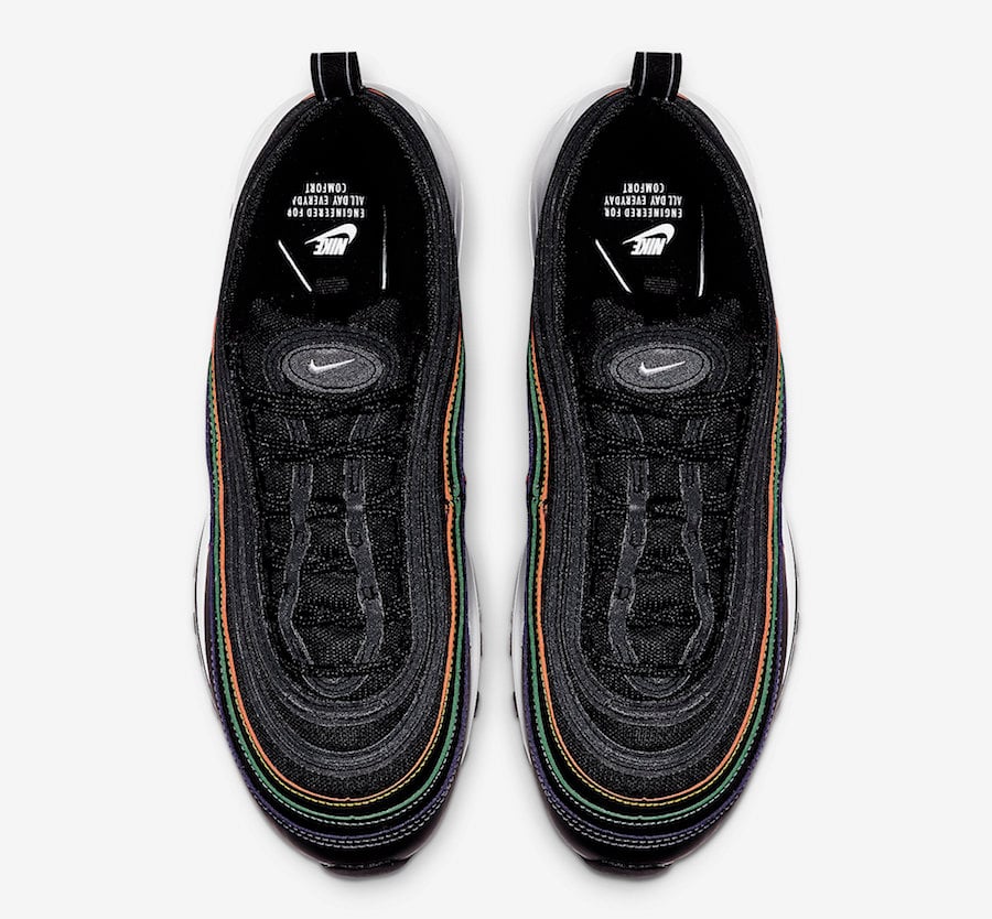 nike air max 97 black multi stitch