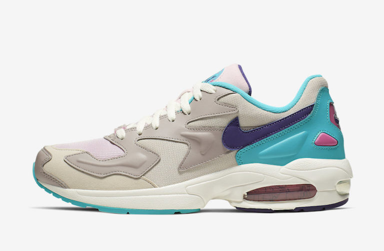 nike men air max2 light spirit teal court purple black white