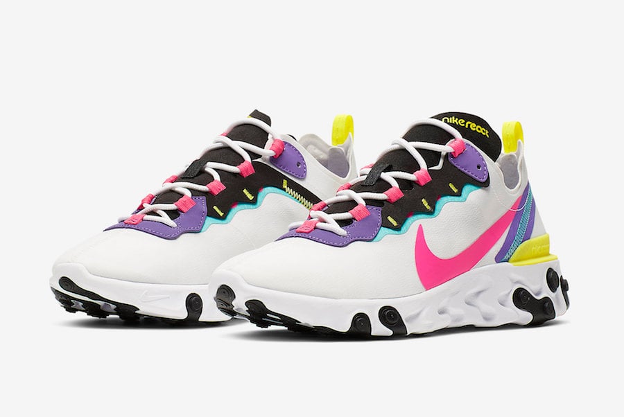 Nike React Element 55 in Purple and Pink Available Now