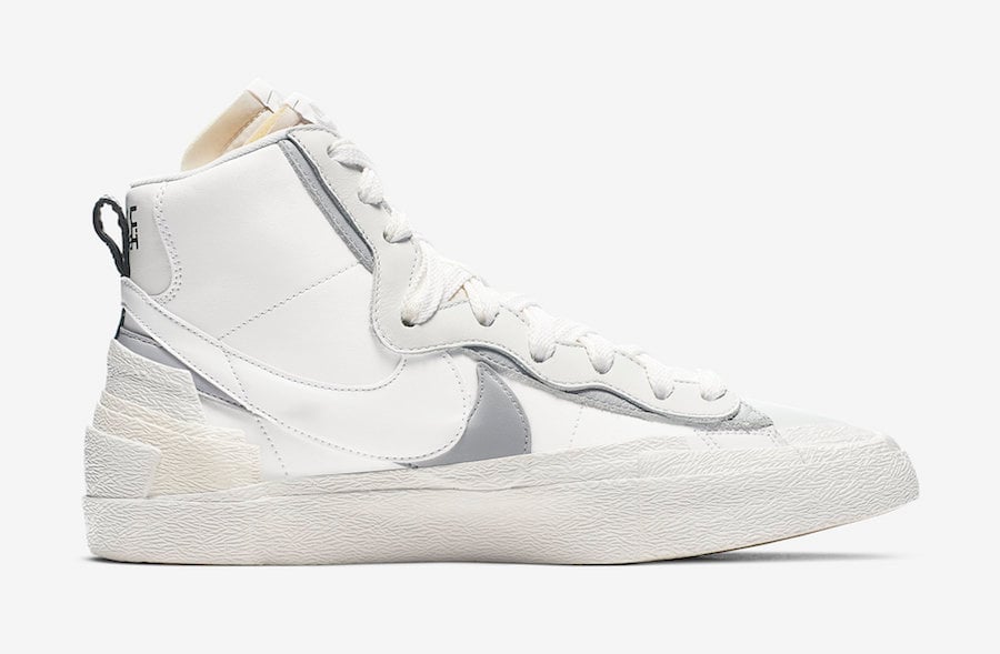 Sacai Nike Blazer Mid White Wolf Grey BV0072-100 Release Date Info