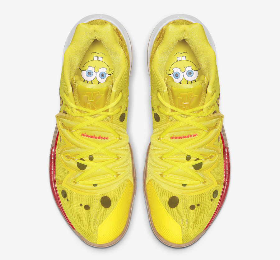 SpongeBob SquarePants Nike Kyrie 5 SpongeBob CJ6951-700 Release Date Info