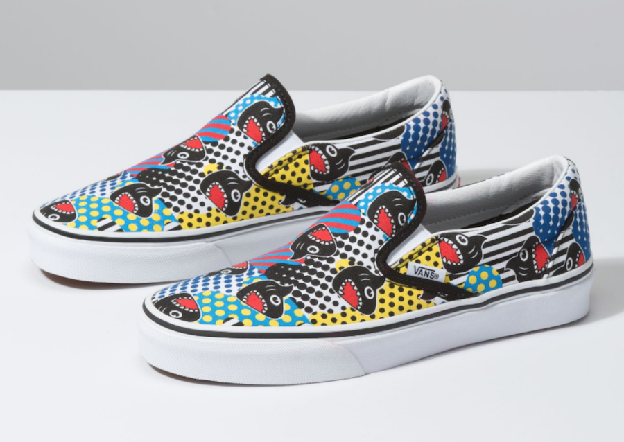 shark week vans slip ons