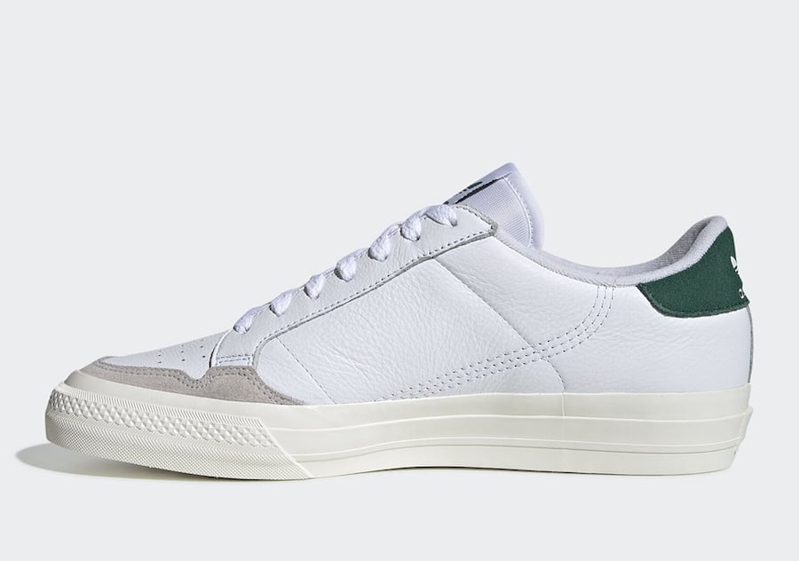 adidas Continental Vulc White Green EF3534 Release Date Info