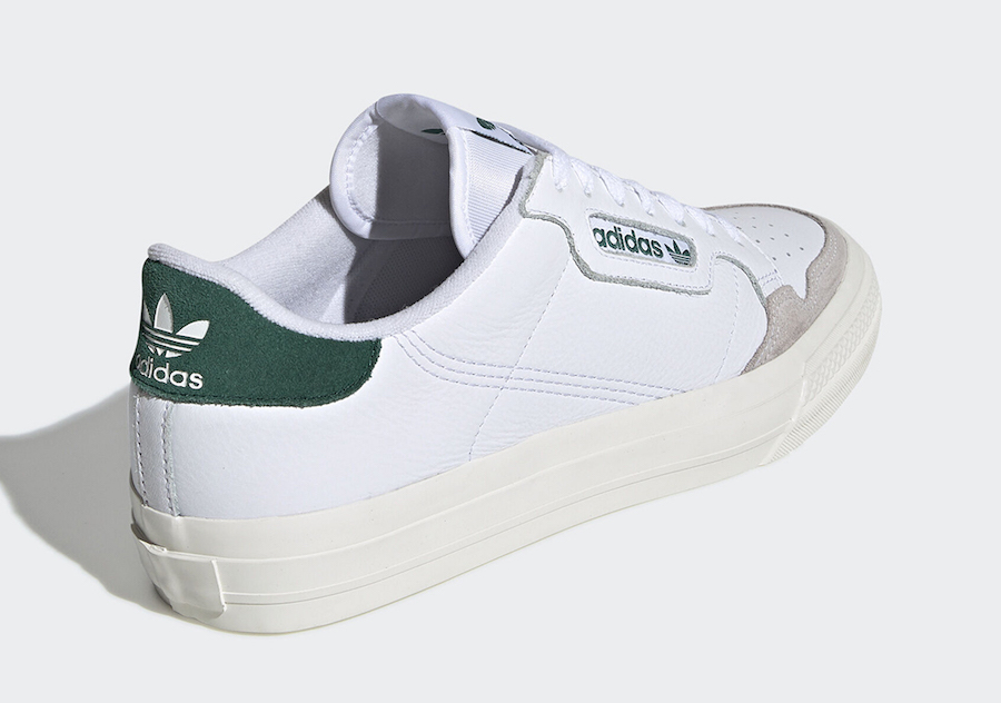 adidas Continental Vulc White Green EF3534 Release Date Info