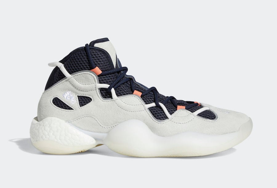adidas Crazy BYW 3 in White, Legend Ink and Coral