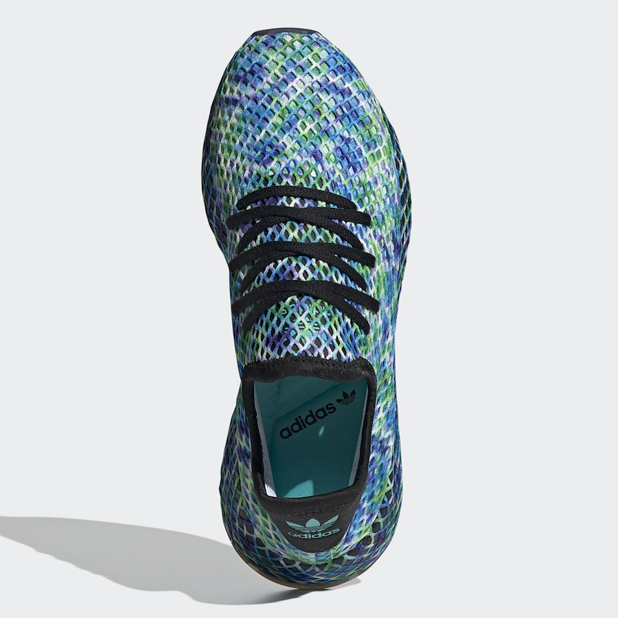 adidas Deerupt Runner Aqua Tie-Dye Print EE5671 Release Date Info