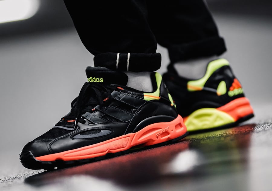 adidas LXCON 94 Black Neon Solar Red EE6257 Release Date Info | SneakerFiles