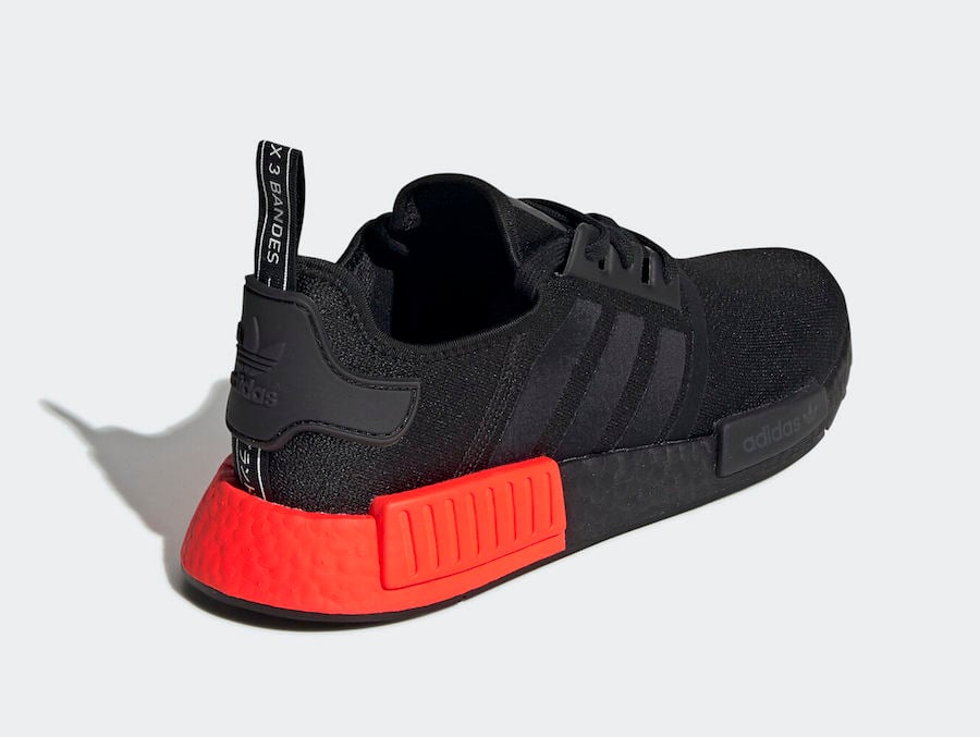 adidas NMD R1 Core Black Solar Red EE5107 Release Date Info