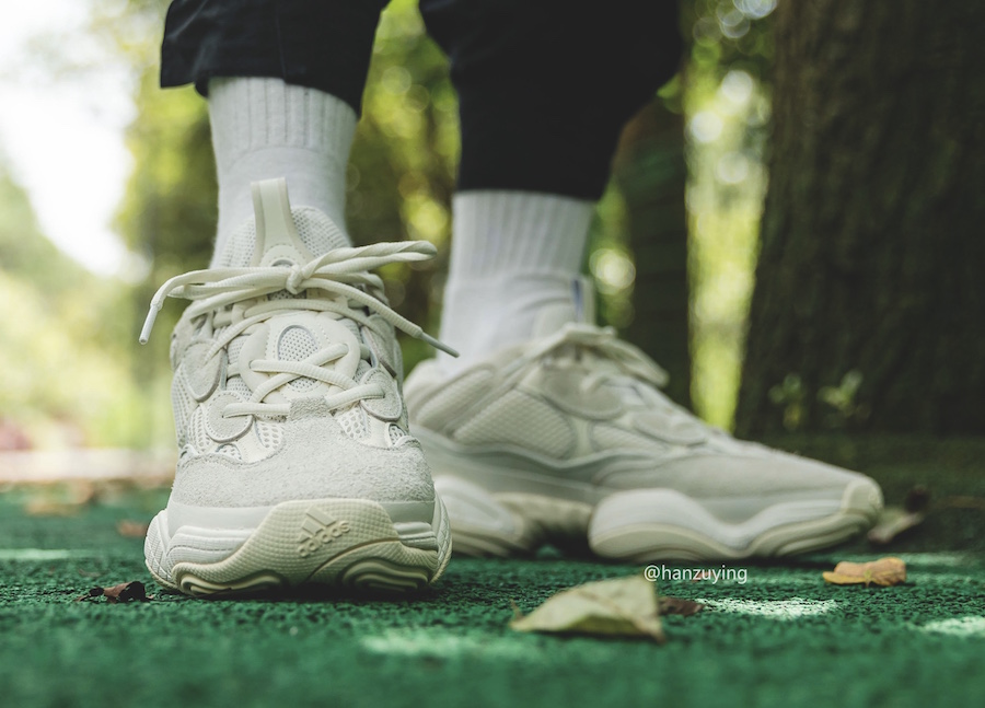 adidas Yeezy 500 Bone White FV3573 On Feet