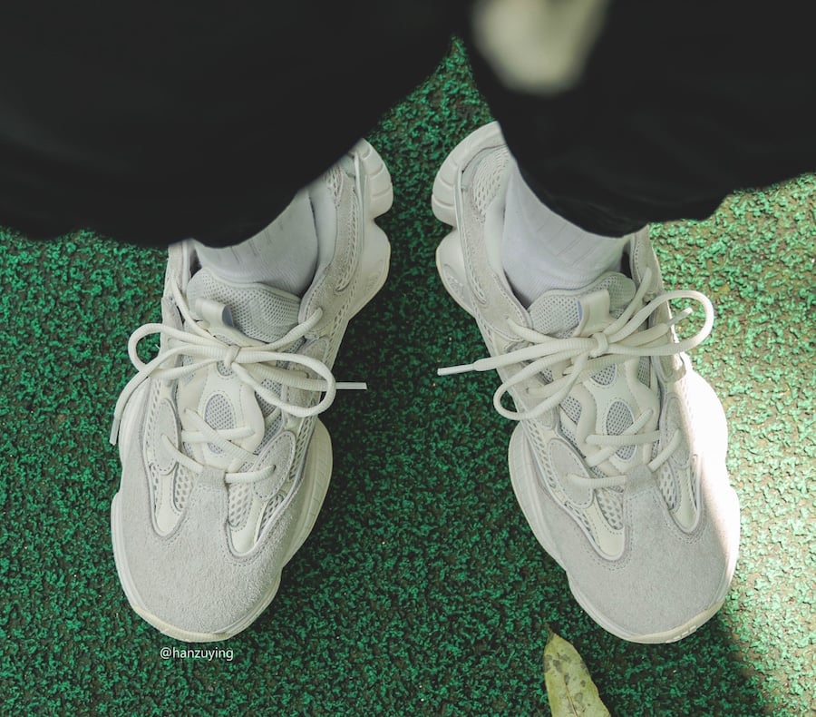 adidas Yeezy 500 Bone White FV3573 On Feet