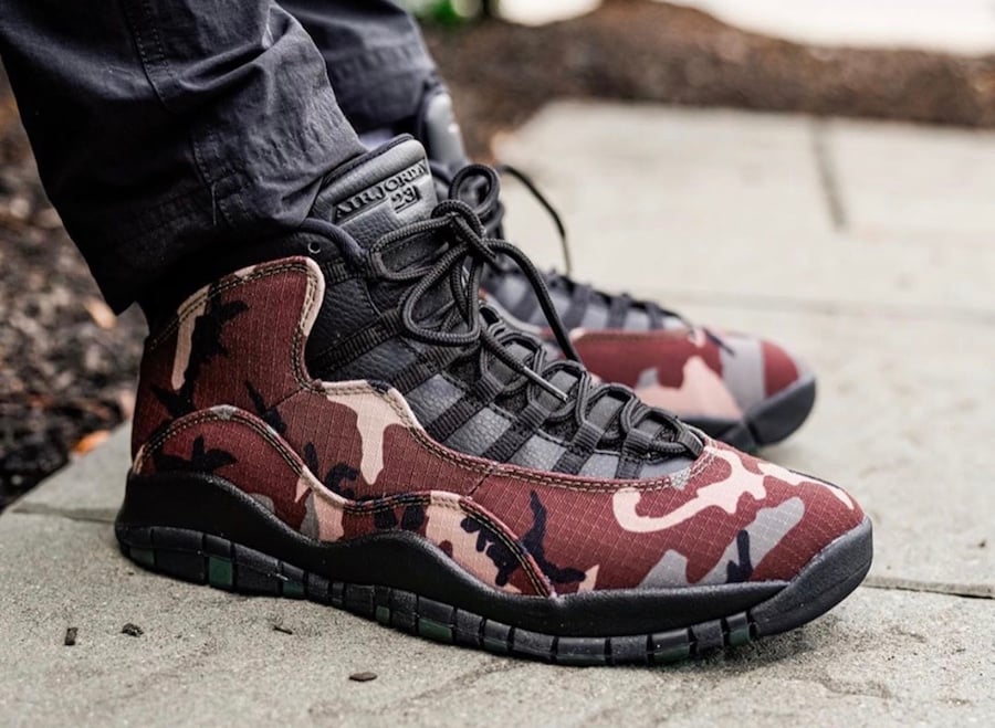 How the Air Jordan 10 ‘Woodland Camo’ Looks On Feet